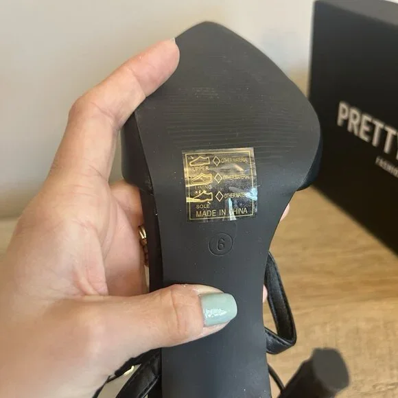 Pretty Little Thing Strappy Heels Shoes - Picture 12 of 15